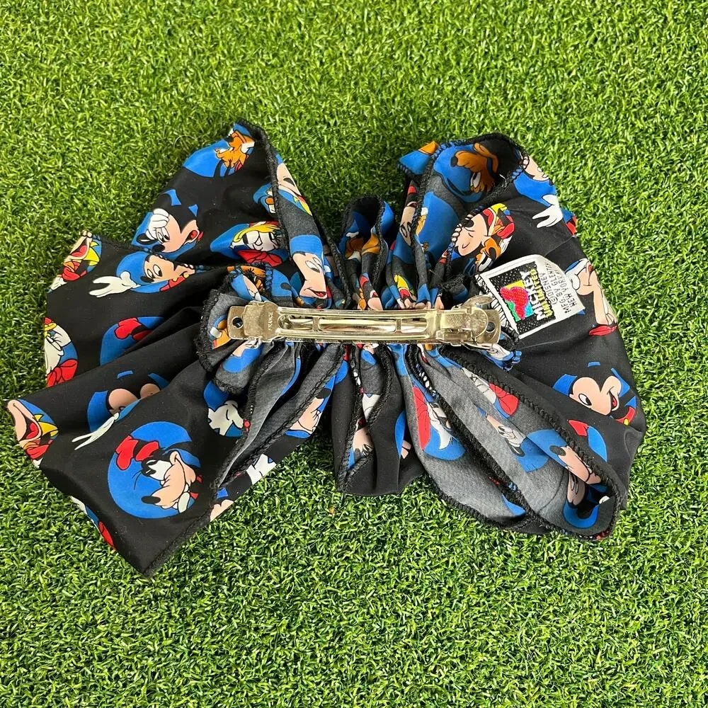 Vintage Disney Mickey Mouse Unlimited Hair Bow Barrette Clip